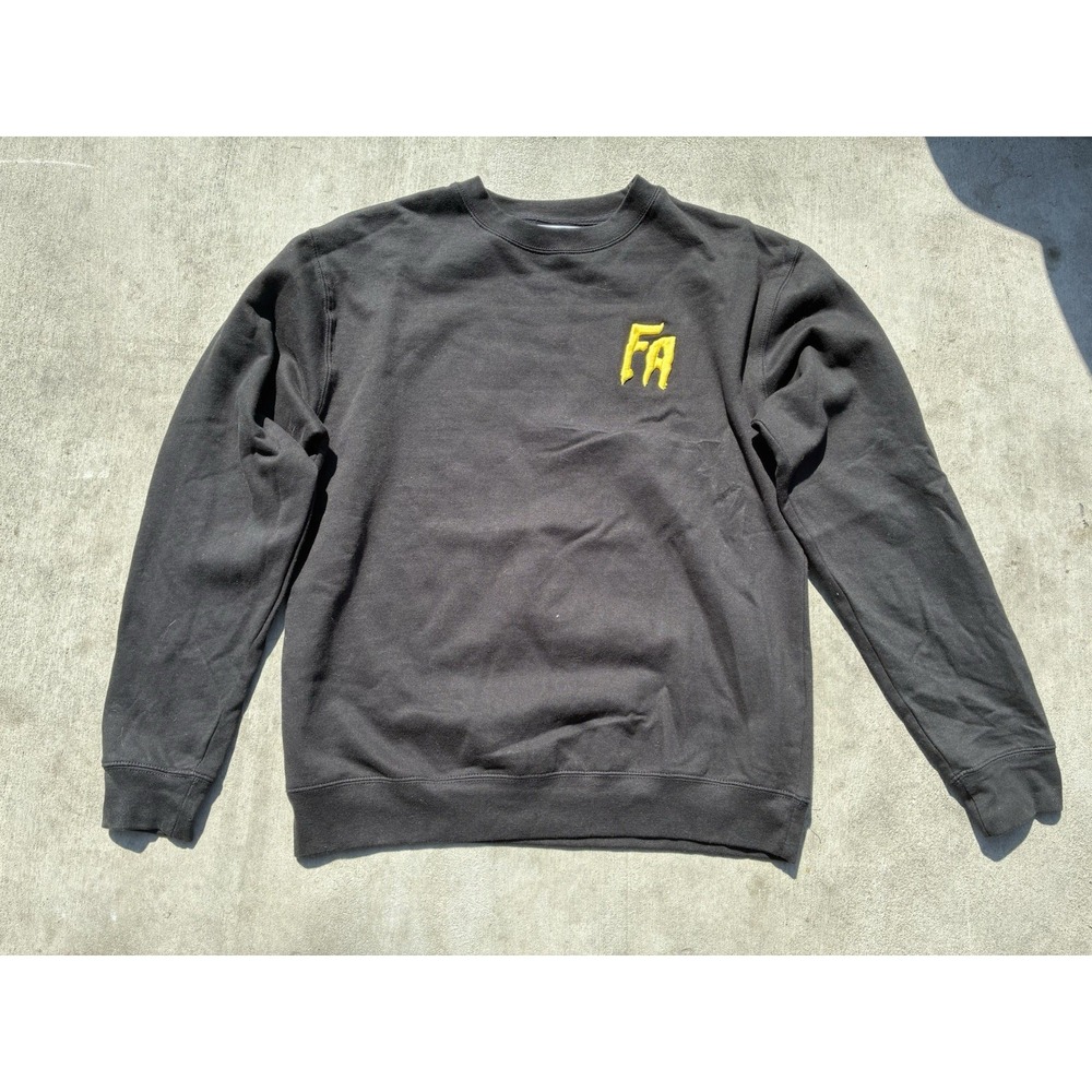 FuckingAwesome Pullover‎ Hoodie Graphic Print Black Yellow Men's Medium
